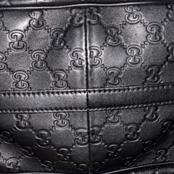 Gucci Guccissima Black Leather GG Hobo Bag - Picture 6 of 7